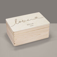 Erinnerungsbox aus Holz "Love" personalisiert