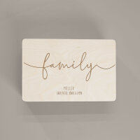Erinnerungsbox aus Holz "Family" personalisiert