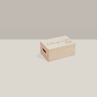 Erinnerungsbox aus Holz "Lieblingsmensch" personalisiert S (30x20x14 cm) mit Griff