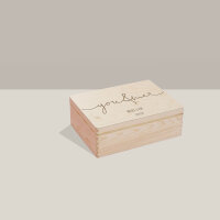 Erinnerungsbox aus Holz "You & me"...