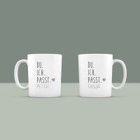 Personalized mugs set of 2 "You.Me.Fits." for...