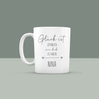 Personalized mug "Happiness is" for partner or...
