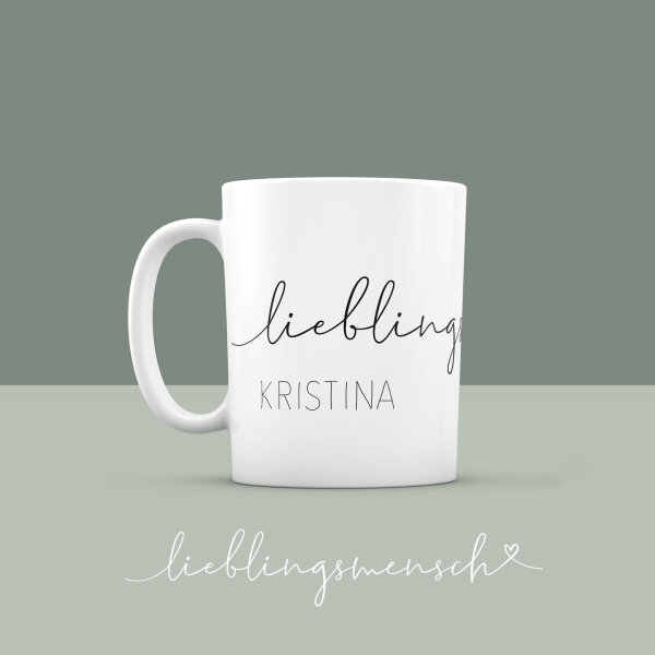 Personalized mug "Favorite person" for partner or friend