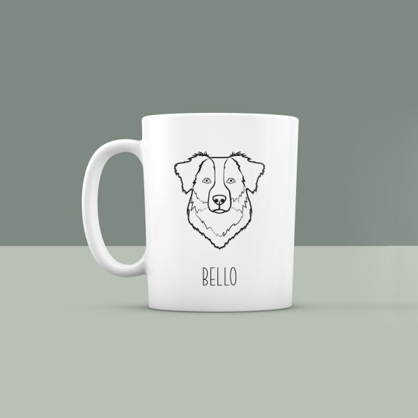 Personalisierte Tasse "Bester Freund - Australian Shepard" Hund-Motiv