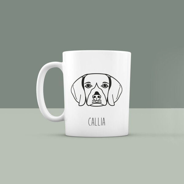 Personalisierte Tasse "Bester Freund - Beagle" Hund-Motiv