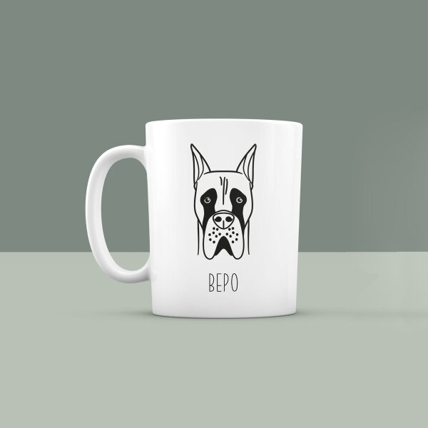 Personalisierte Tasse "Bester Freund - Deutsche Dogge" Hund-Motiv