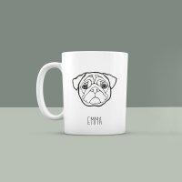 Personalized cup “Best Friend – pug”