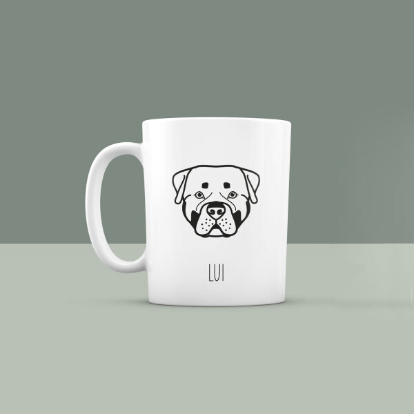 Personalisierte Tasse "Bester Freund - Rottweiler" Hund-Motiv