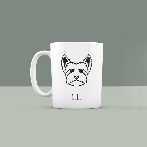 Personalisierte Tasse "Bester Freund - Terrier" Hund-Motiv