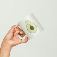 Personalized mugs set of 2 "Avocado love" for couples