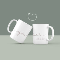 Personalized mug ceramic "You & me" for partner