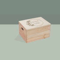 Erinnerungsbox Holz personalisiert "Hochzeit Blumen...