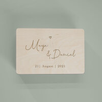 Memory box wood personalized "Carlson - wedding...