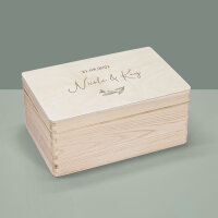 Erinnerungsbox aus Holz personalisiert "Hochzeit Plant"