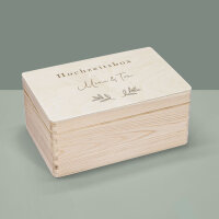 Erinnerungsbox aus Holz personalisiert "Hochzeit Zweige"