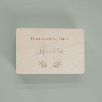 Erinnerungsbox aus Holz personalisiert "Hochzeit Zweige"