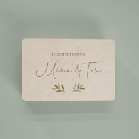 Erinnerungsbox aus Holz personalisiert "Hochzeit Zweige 2"