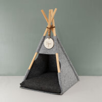 Personalised Felt and Wood Tipi Cat Tent with Name