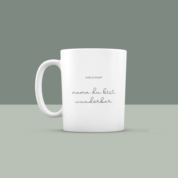 Keramik-Tasse "Mama, du bist wunderbar" Geschenk zum Muttertag